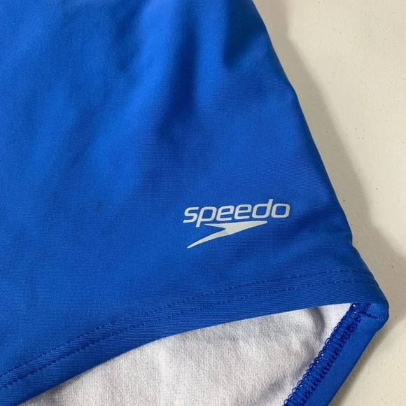 Speedo Women’s Hi  Neck Tie Neck Closure Pull On Lined One Piece Swimsuit Size 6 - Picture 13 of 16